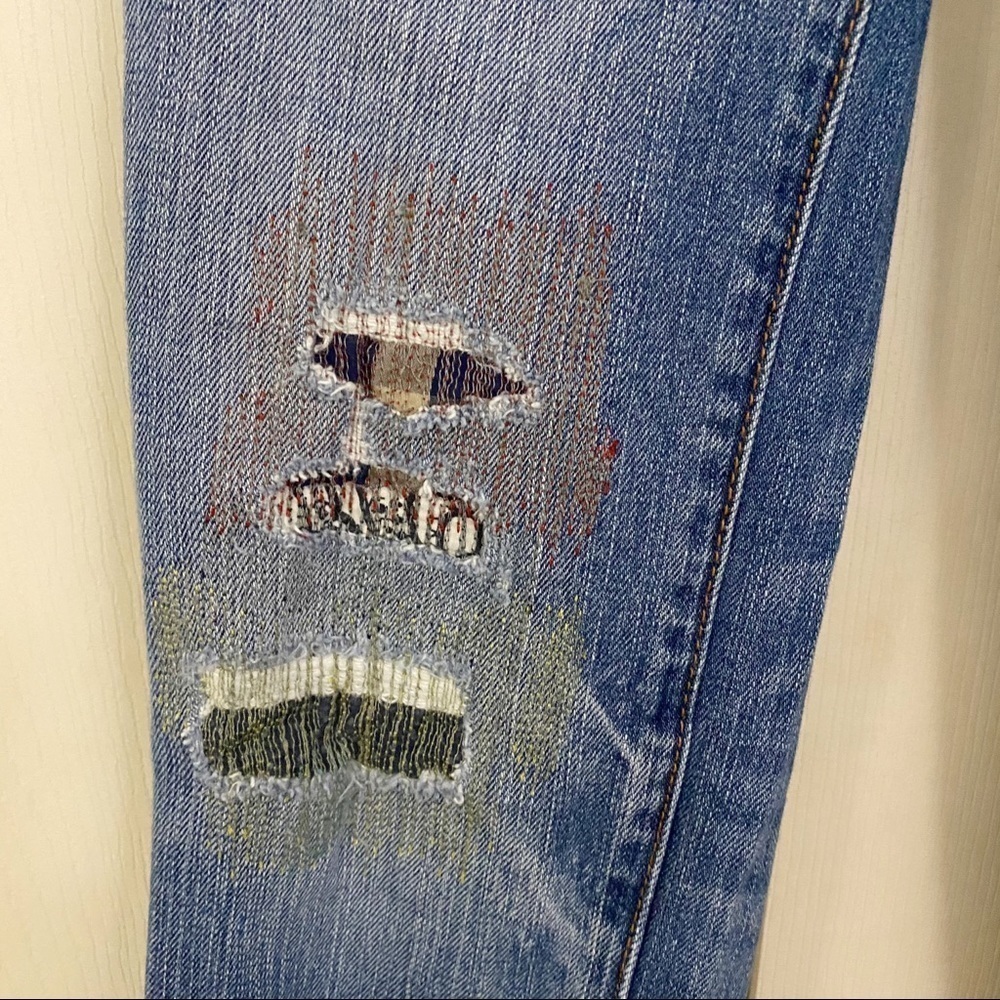 American Eagle Distressed Patchwork Skinny Jeans - image 6